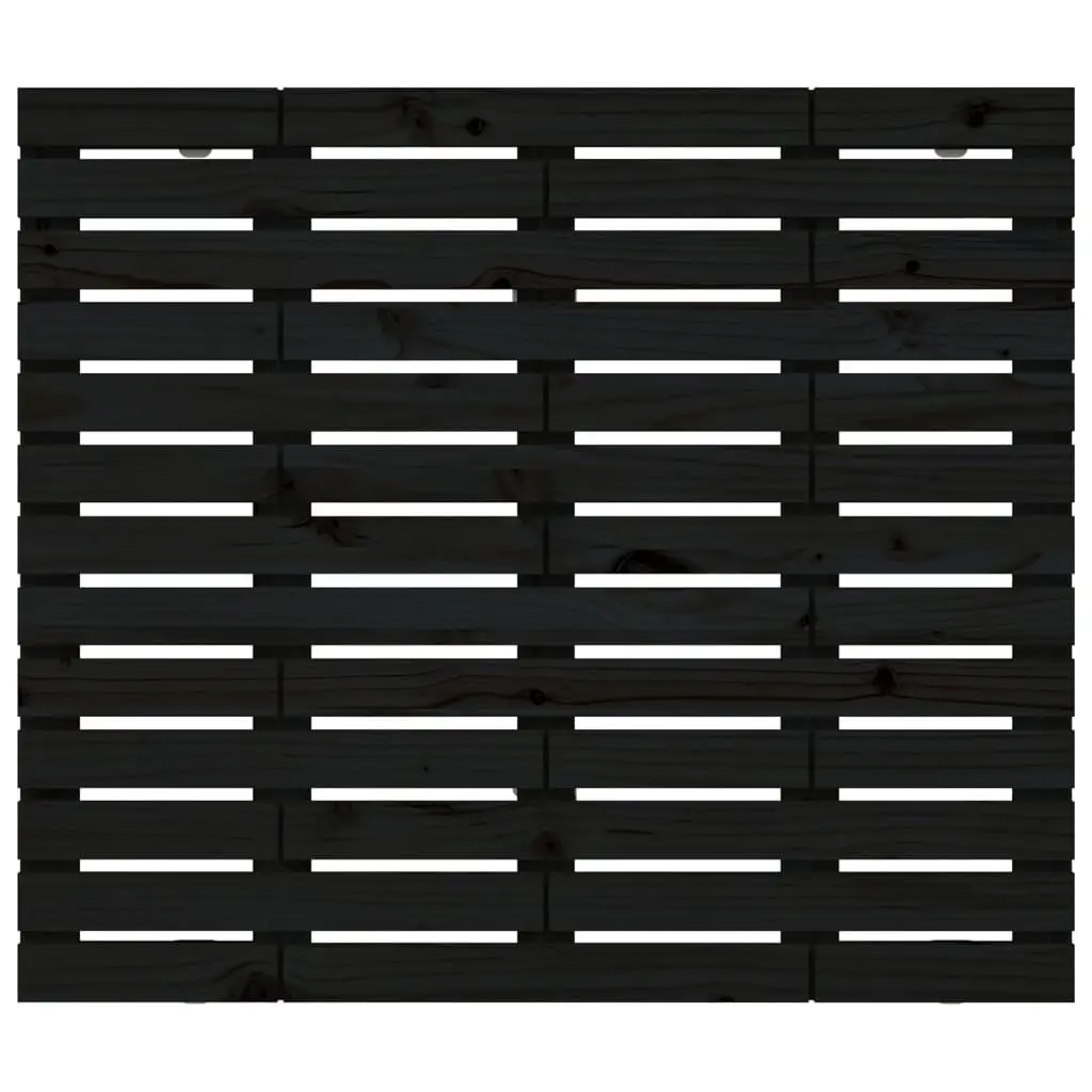 Wall Headboard Black 141cm Solid Pine Wood