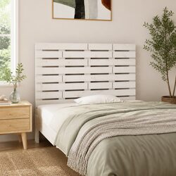 Wall Headboard 96cm White Solid Pine Wood Bedroom Bed Header Support