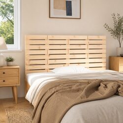 Wall Headboard 156 cm Solid Pine Wood Bedroom Bed Header Elegant Design