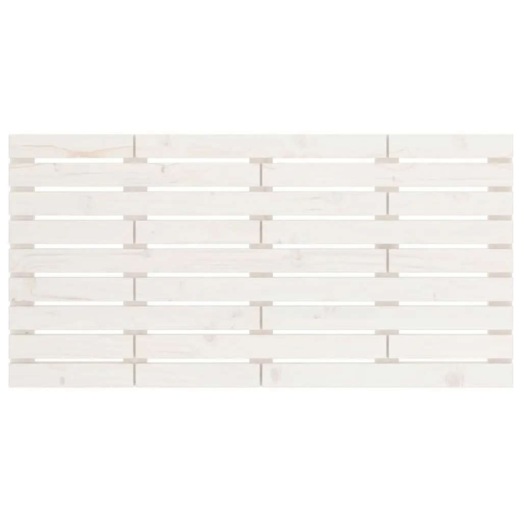 Wall Headboard White 156cm Solid Pine Wood