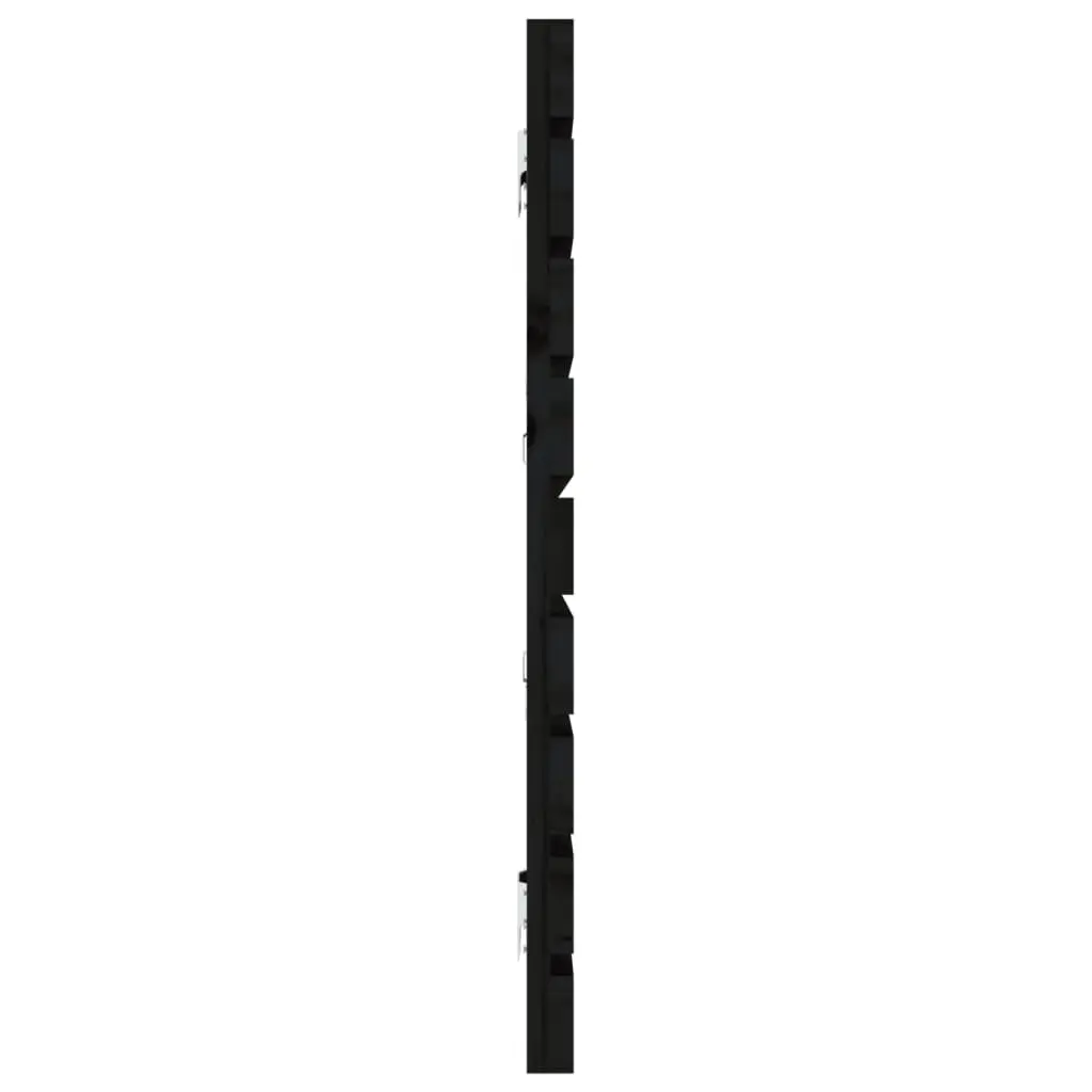 Wall Headboard Black Solid Pine Wood 186 cm Bedroom Bed Header Board Mount