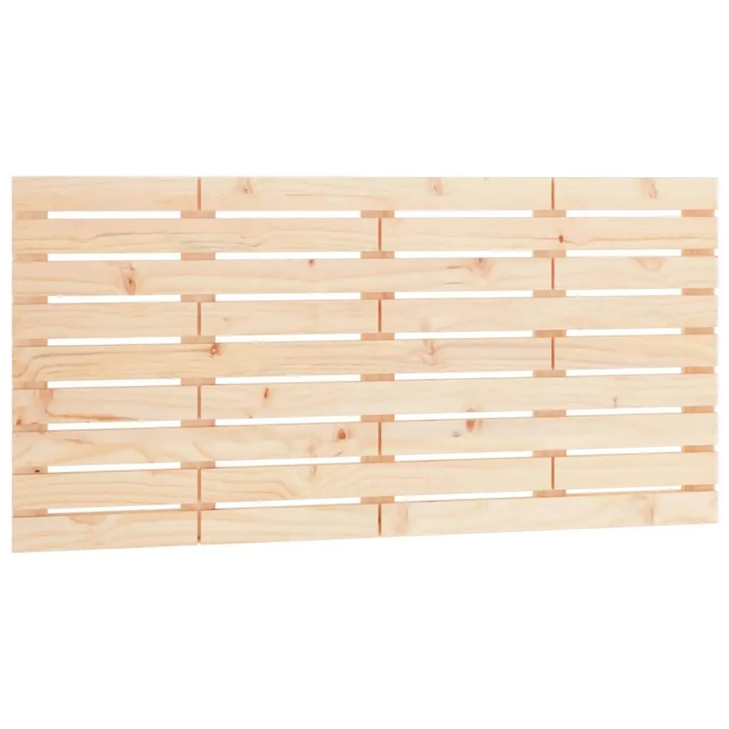 Wall Headboard Solid Pine Wood Brown 141 cm