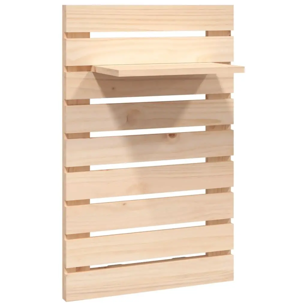 Wall-mounted Bedside Shelves Solid Wood Pine Brown 2 Piece