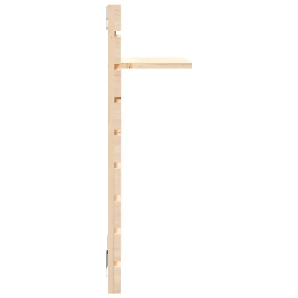 Wall-mounted Bedside Shelves Solid Wood Pine Brown 2 Piece
