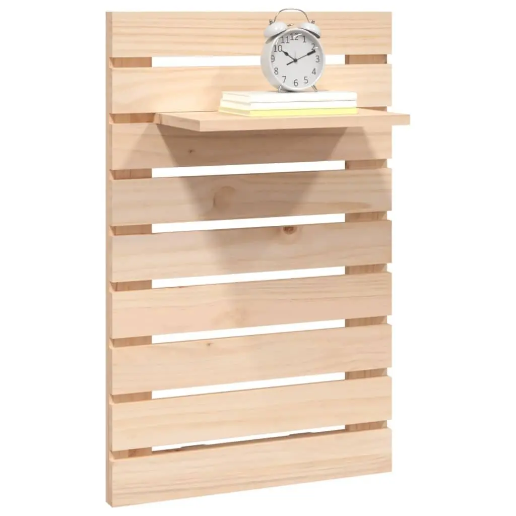 Wall-mounted Bedside Shelves Solid Wood Pine Brown 2 Piece