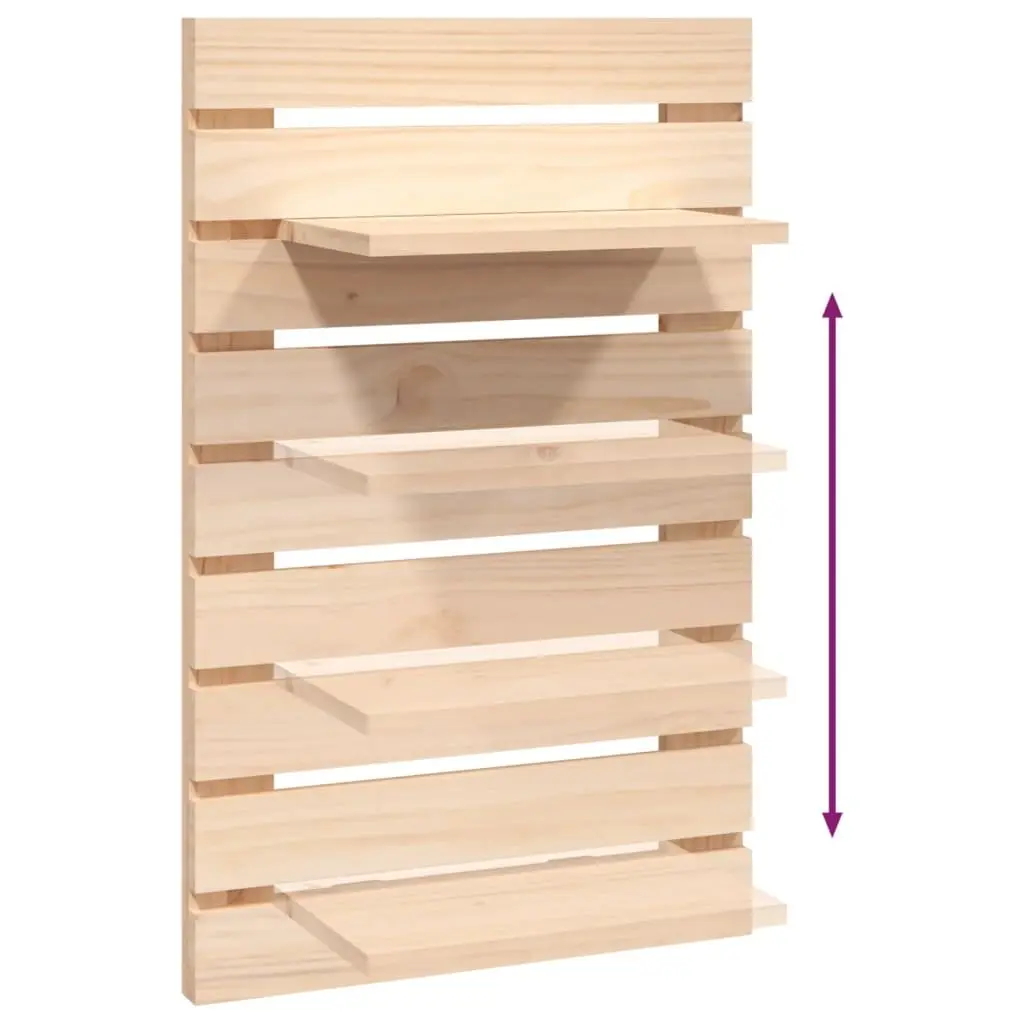Wall-mounted Bedside Shelves Solid Wood Pine Brown 2 Piece
