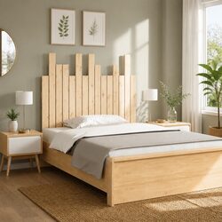Wall Headboard 95.5cm Solid Pine Wood Bedroom Bed Head Board Mount