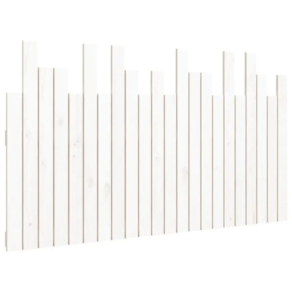 140cm White Slatted Headboard in Pine Wood