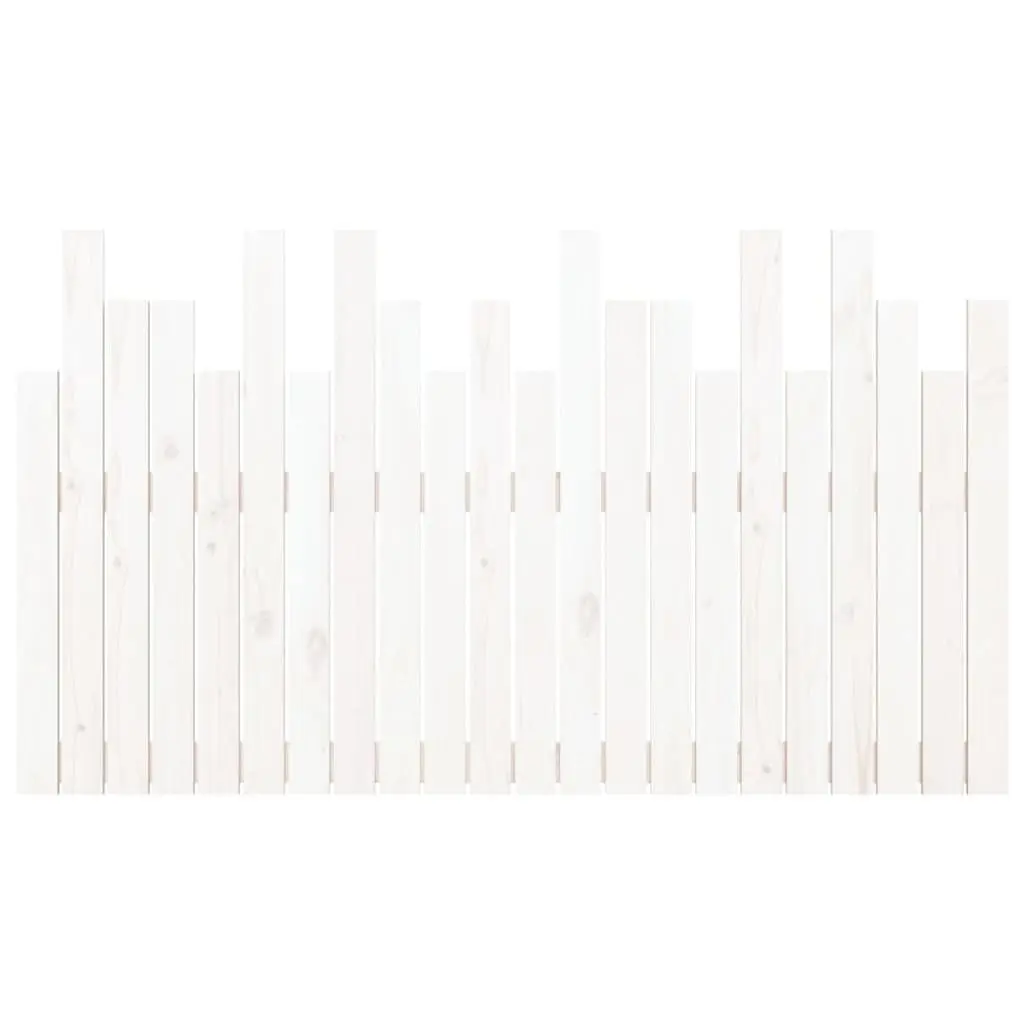 140cm White Slatted Headboard in Pine Wood
