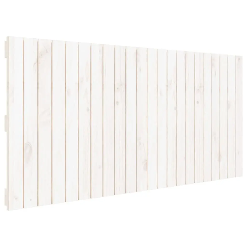 Wall Headboard Solid Pine Wood White 140cm