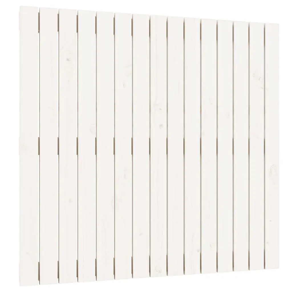 Wall Headboard White Solid Pine Wood 95.5cm
