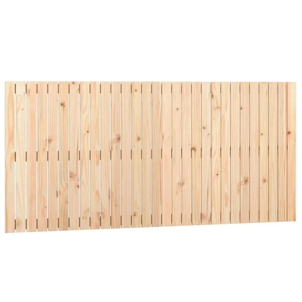 Wall Headboard 185cm Solid Pine Wood Bedroom Bed Mount Brown