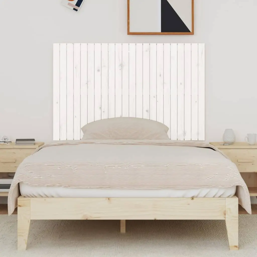 Wall Headboard White Solid Wood Pine 140cm Bedroom Bed Backrest Support