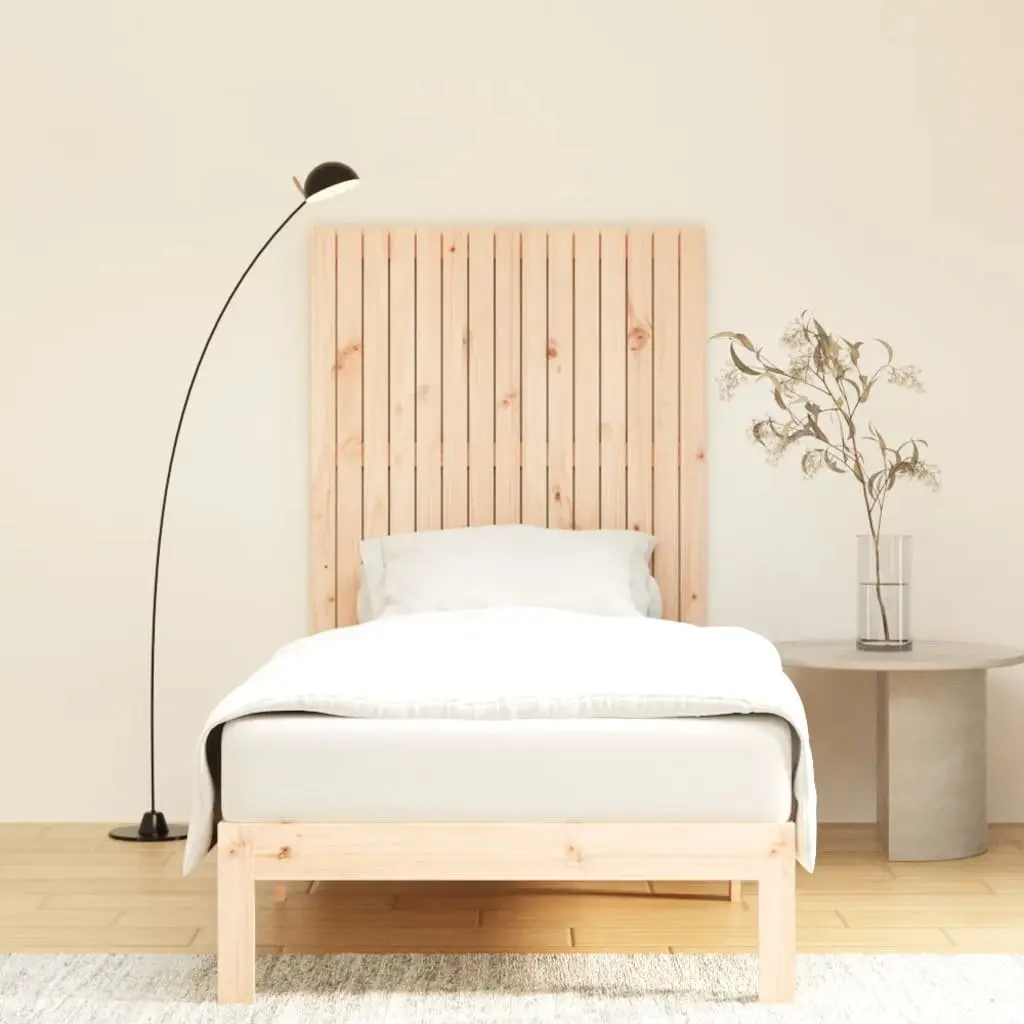 Wall Mounted Headboard 95.5cm Solid Pine Wood Bedroom Brown