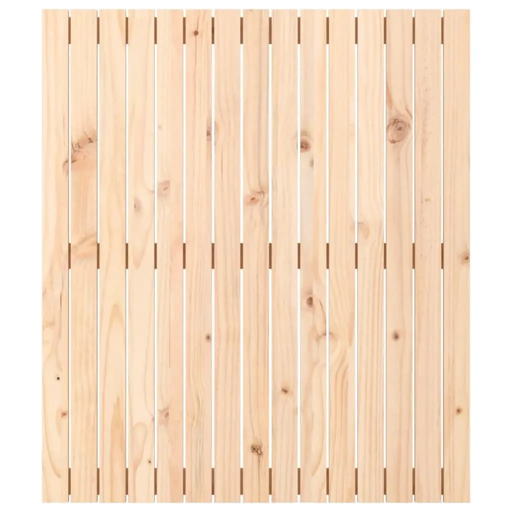 Wall Mounted Headboard 95.5cm Solid Pine Wood Bedroom Brown