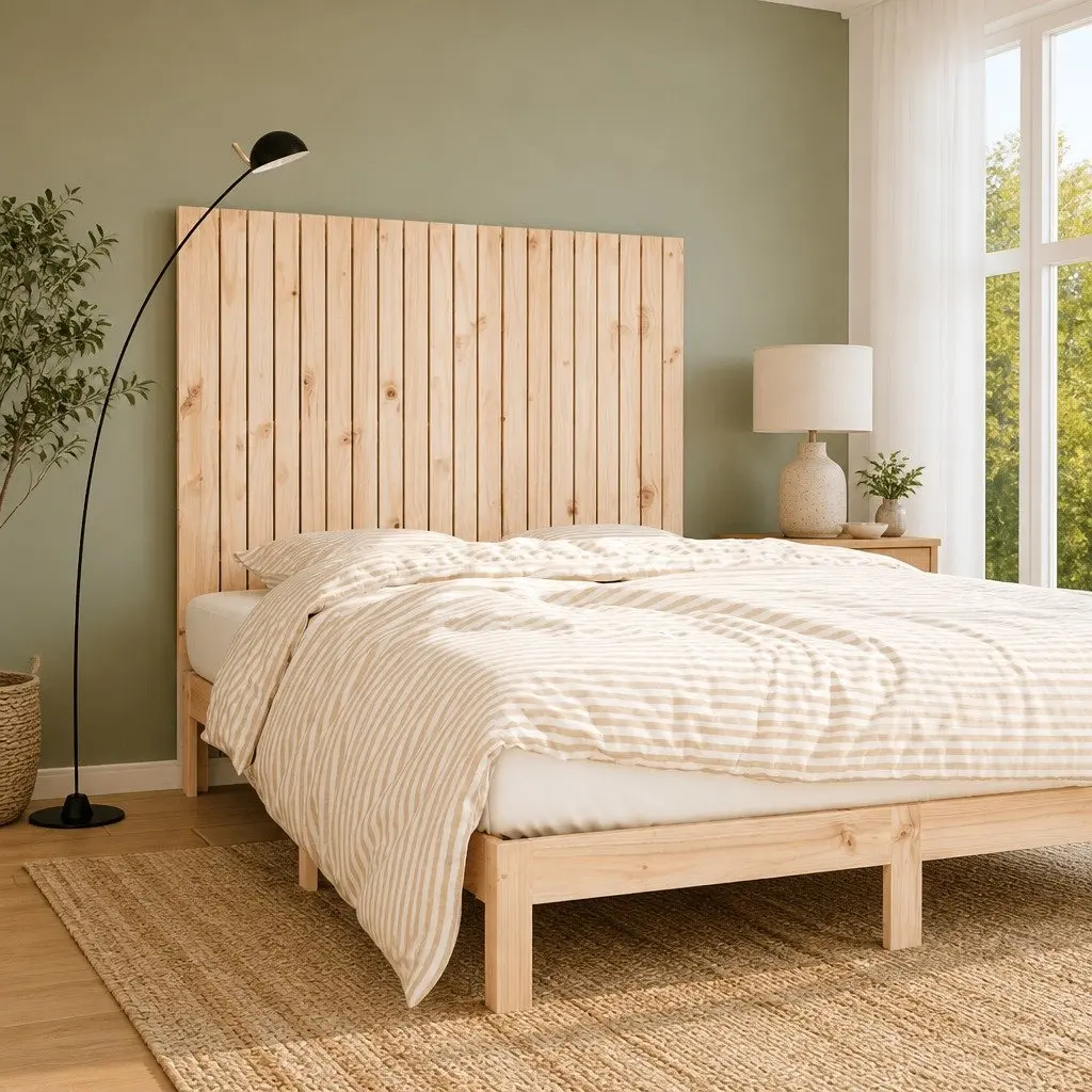Wall Headboard Solid Pine Wood 140 cm Bedroom Bed Header Back Support