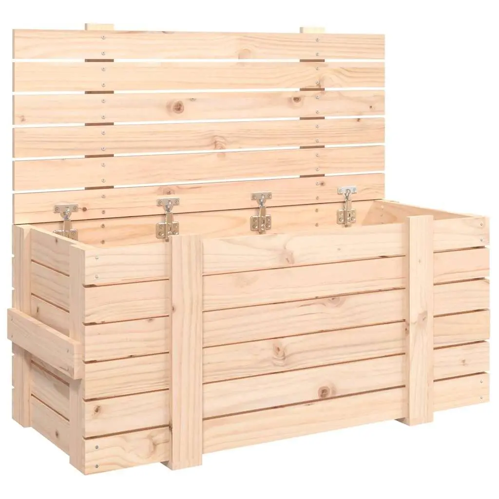 Wooden Storage Box Rustic Solid Pine 91x40.5x42cm Home Organisation Chest