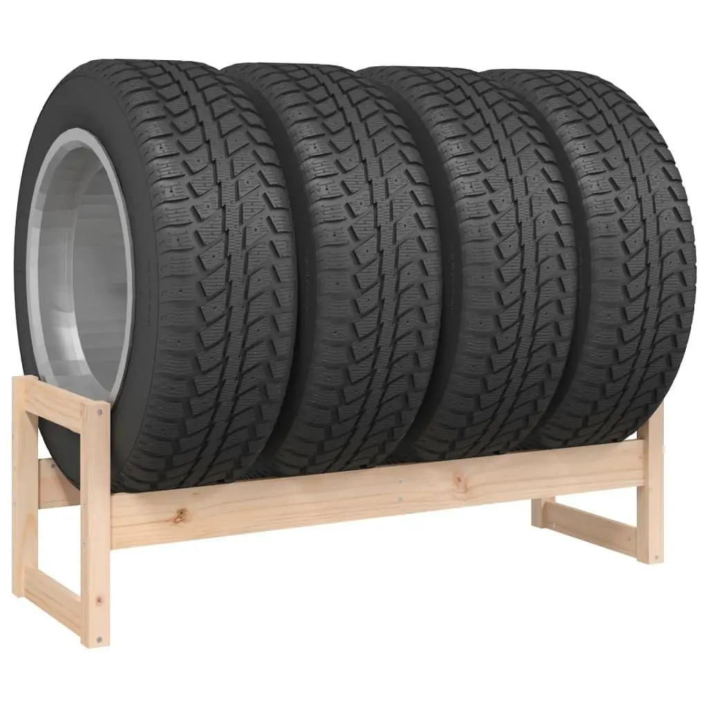 Tire Rack Storage Shelf Solid Wood Organiser 120x40x40cm
