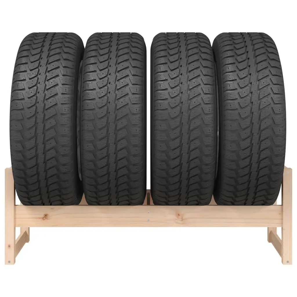 Tire Rack Storage Shelf Solid Wood Organiser 120x40x40cm