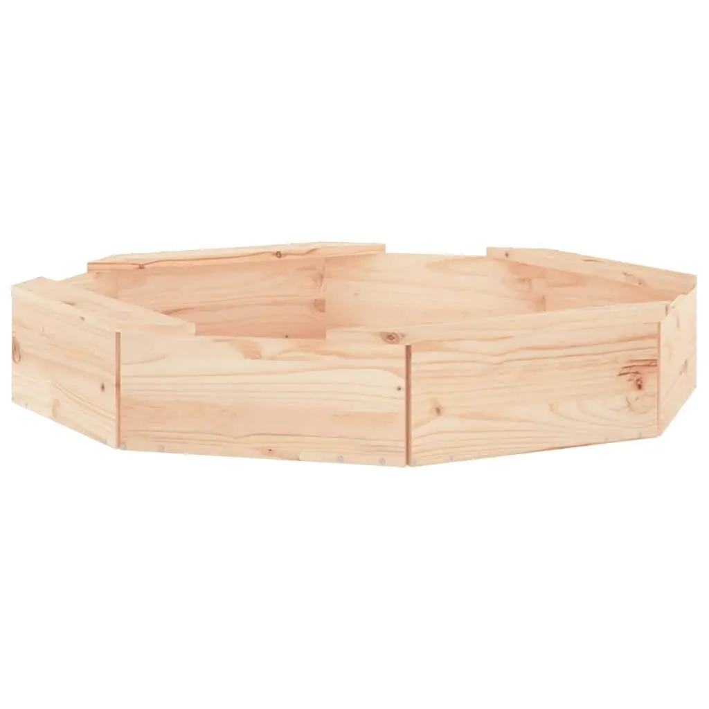 Octagon Wooden Sandbox with Seats Outdoor Sand Play Pit