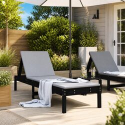 Enjoy the Outdoors with This Adjustable Black Lounger