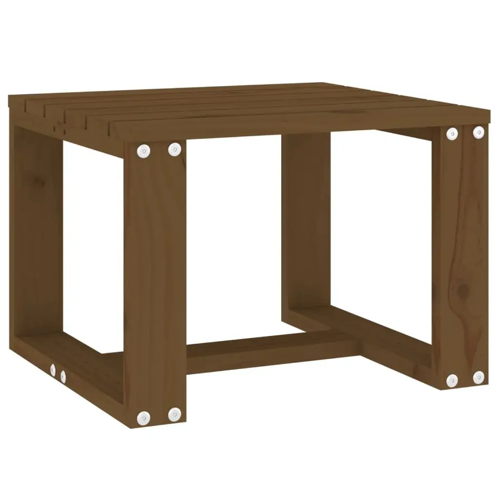 Garden Side Table Wooden Outdoor Furniture Brown 40 x 38 x 28.5 cm