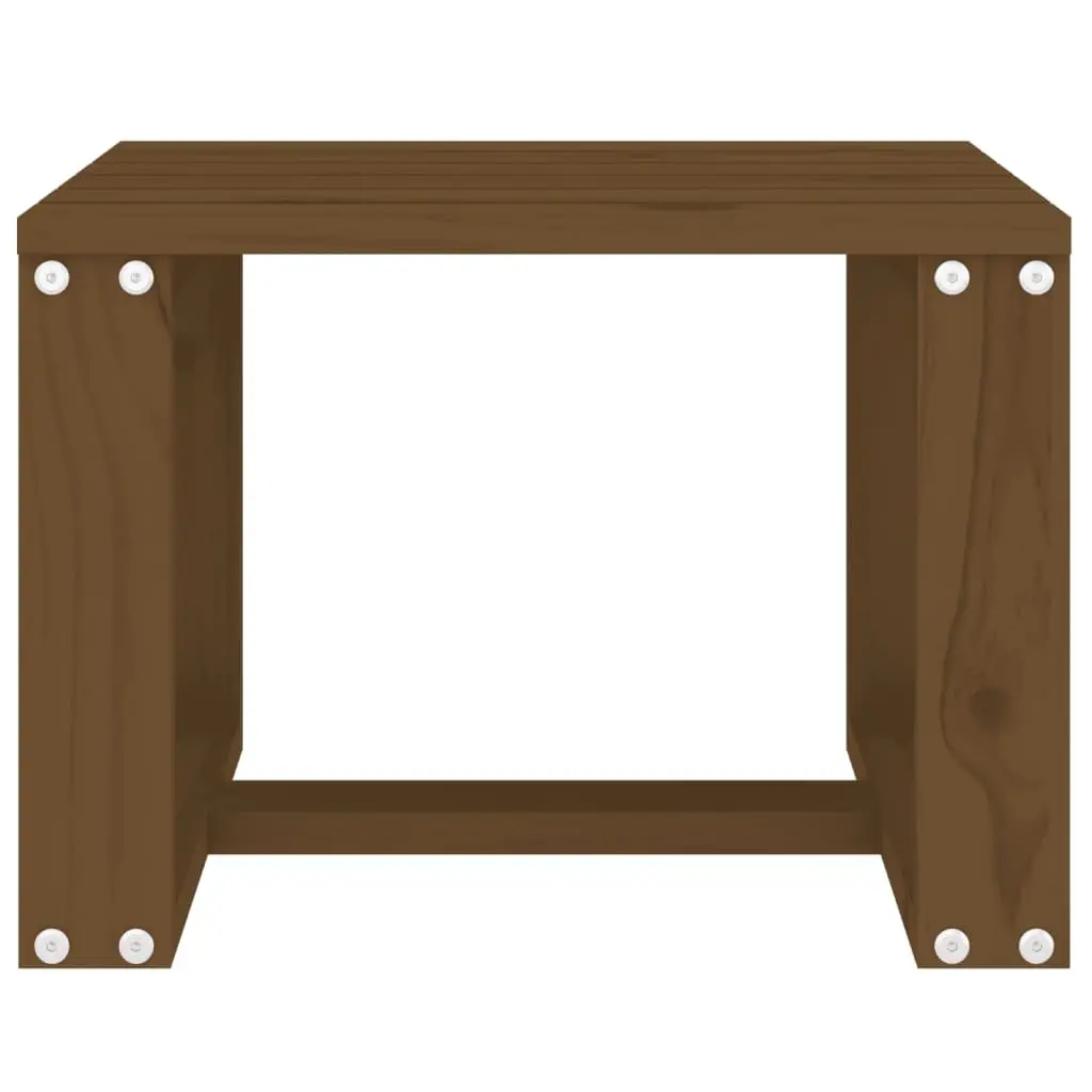 Garden Side Table Wooden Outdoor Furniture Brown 40 x 38 x 28.5 cm
