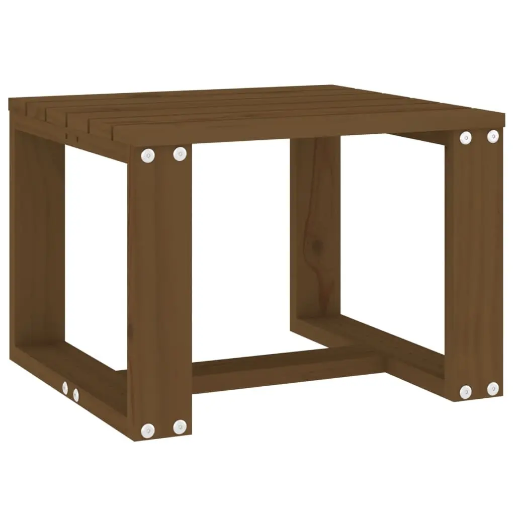 Garden Side Table Wooden Outdoor Furniture Brown 40 x 38 x 28.5 cm