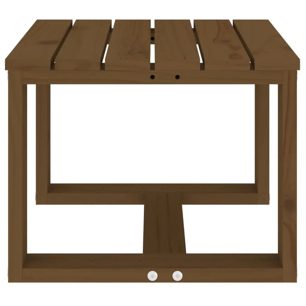 Garden Side Table Wooden Outdoor Furniture Brown 40 x 38 x 28.5 cm
