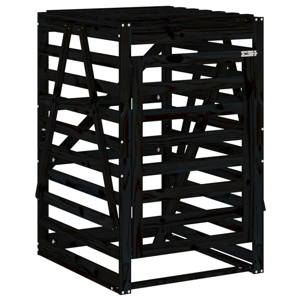 Wheelie Bin Storage Wooden Garden Waste Container Enclosure 84x90x128.5 cm with Lock