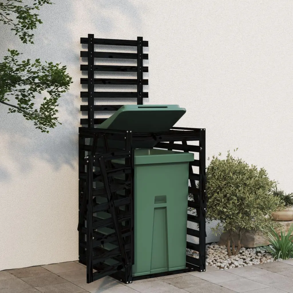 Wheelie Bin Storage Wooden Garden Waste Container Enclosure 84x90x128.5 cm with Lock