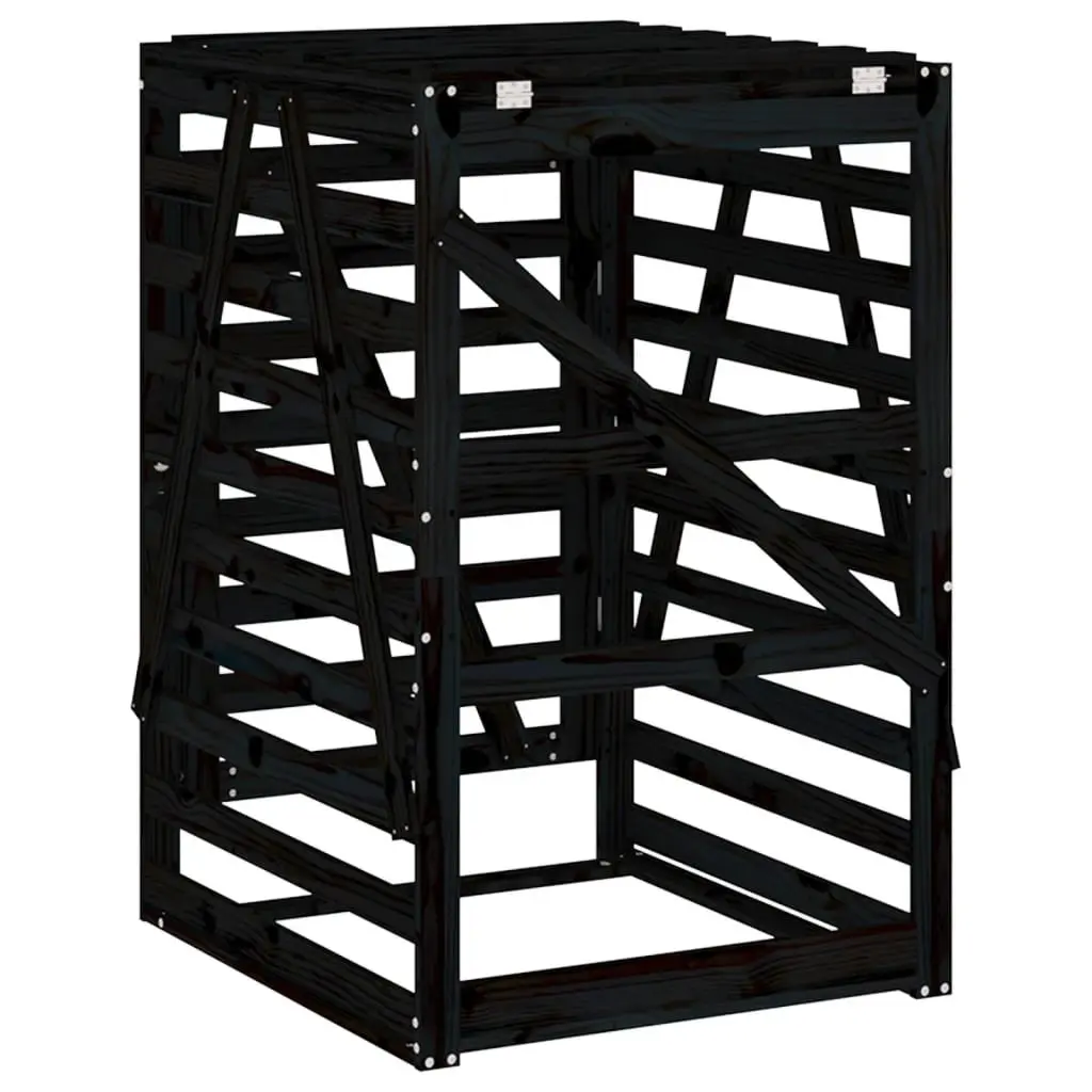 Wheelie Bin Storage Wooden Garden Waste Container Enclosure 84x90x128.5 cm with Lock