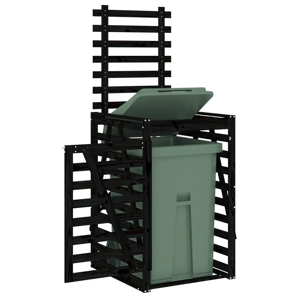 Wheelie Bin Storage Wooden Garden Waste Container Enclosure 84x90x128.5 cm with Lock