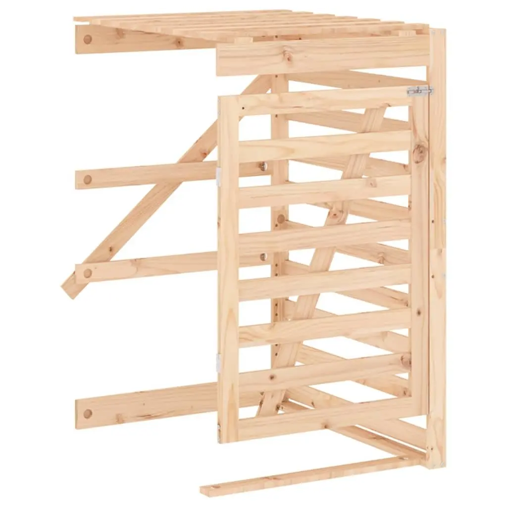 Wheelie Bin Storage Extension Solid Pine Wood Outdoor Garden Waste Container