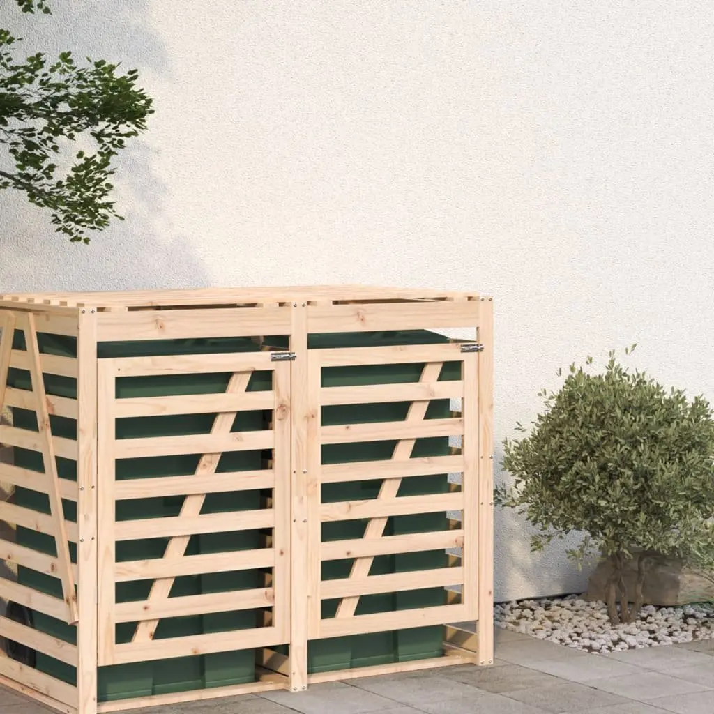 Wheelie Bin Storage Extension Solid Pine Wood Outdoor Garden Waste Container