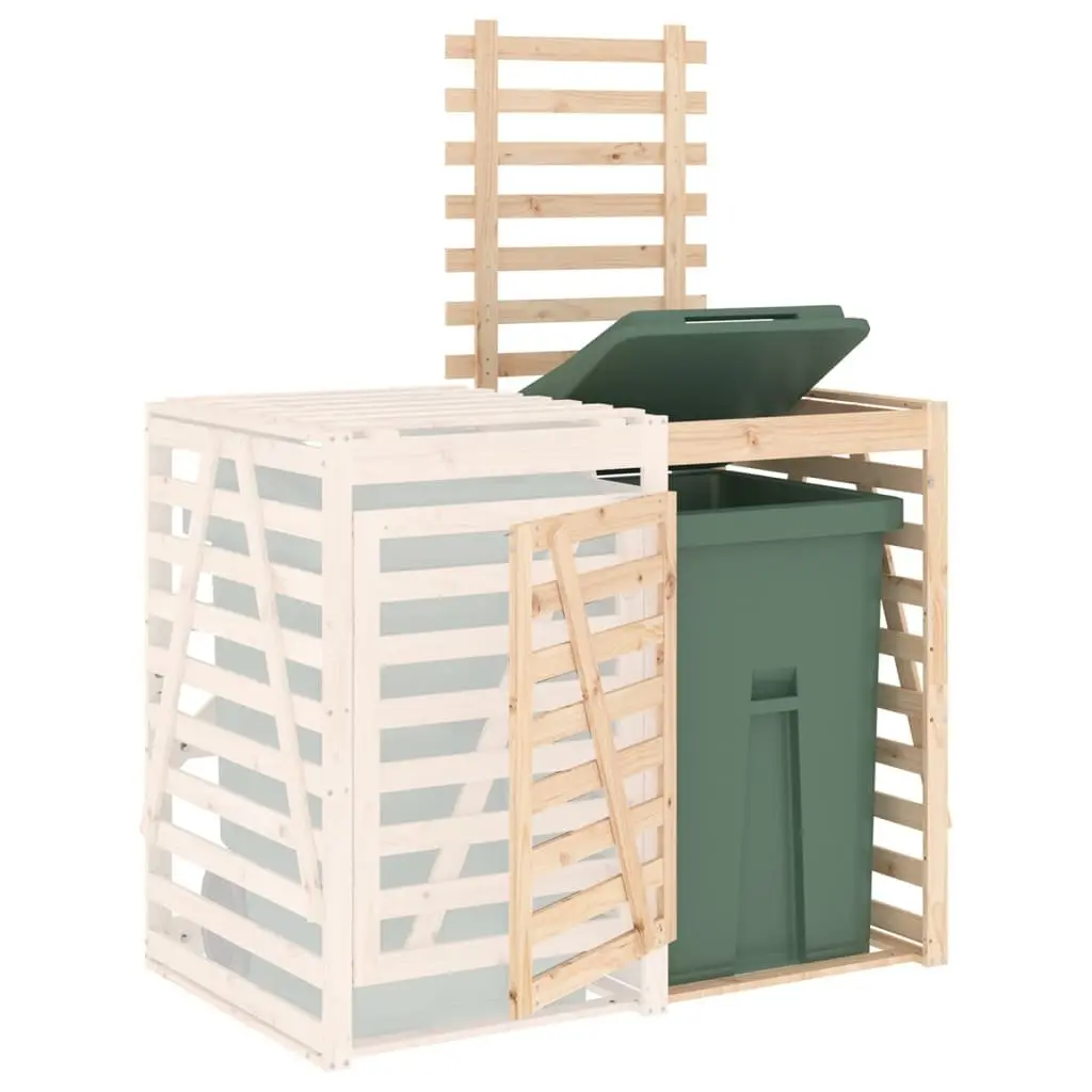Wheelie Bin Storage Extension Solid Pine Wood Outdoor Garden Waste Container