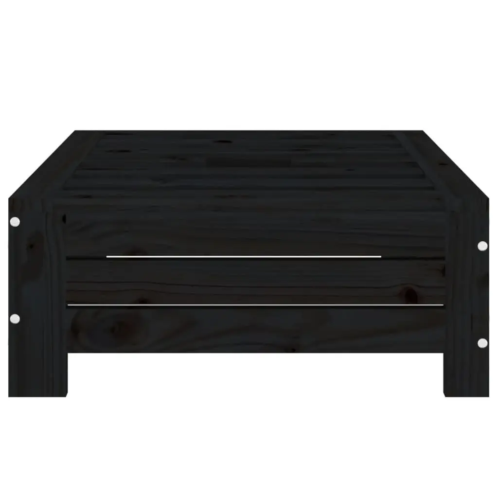 Solid Pine Wooden Parasol Base Cover Outdoor Side Table Black Garden Furniture