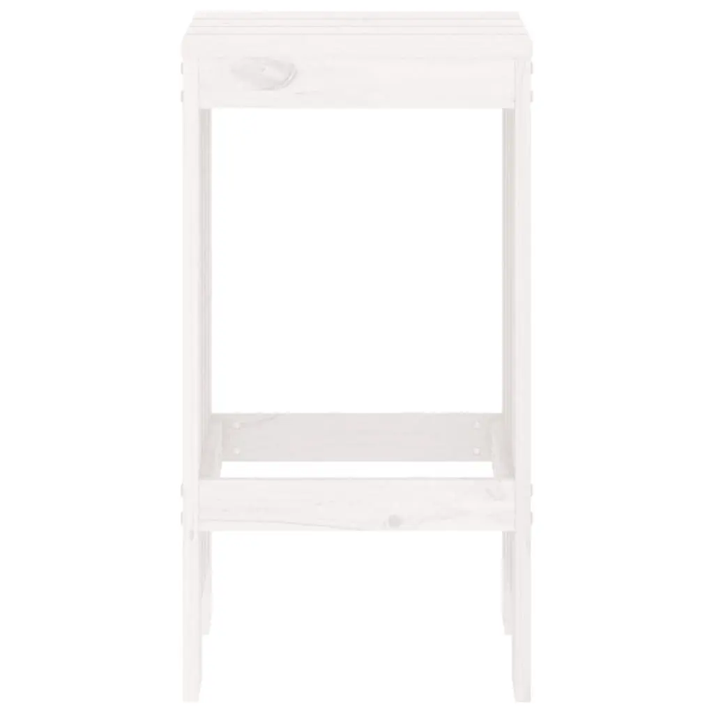 Bar Stools 2 pcs White 40x36x75 cm Solid Pine Wood Outdoor Seating