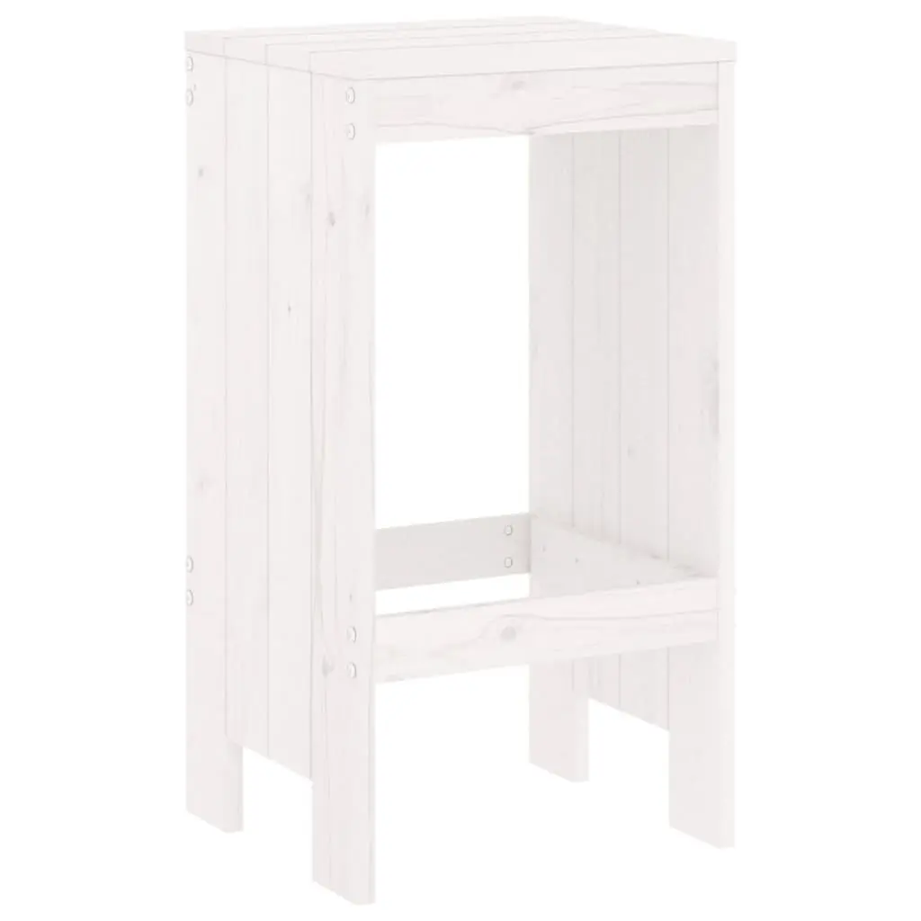 Bar Stools 2 pcs White 40x36x75 cm Solid Pine Wood Outdoor Seating