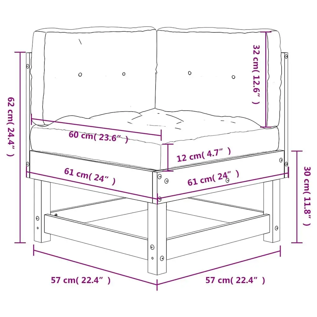 Outdoor Corner Sofa with Cushions