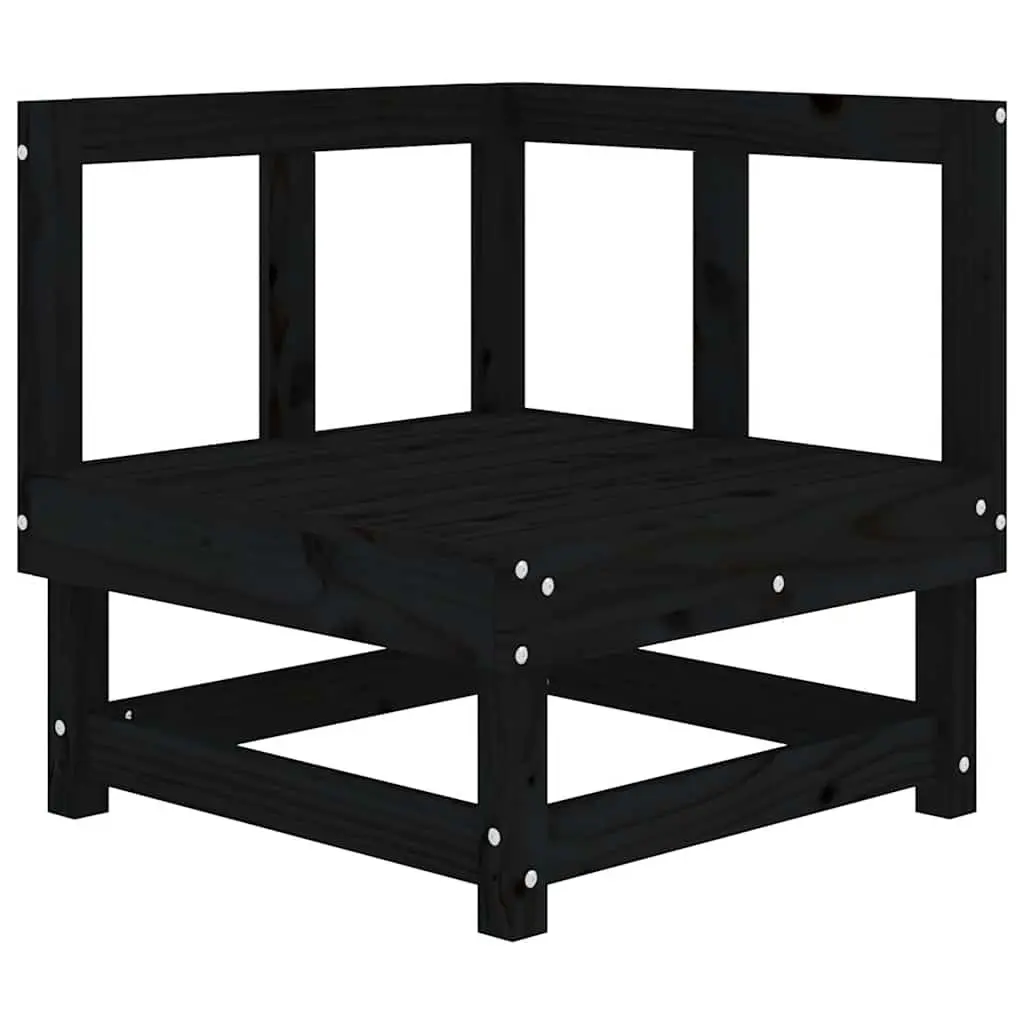 Corner Sofa Modular Sectional Black Outdoor Cushions