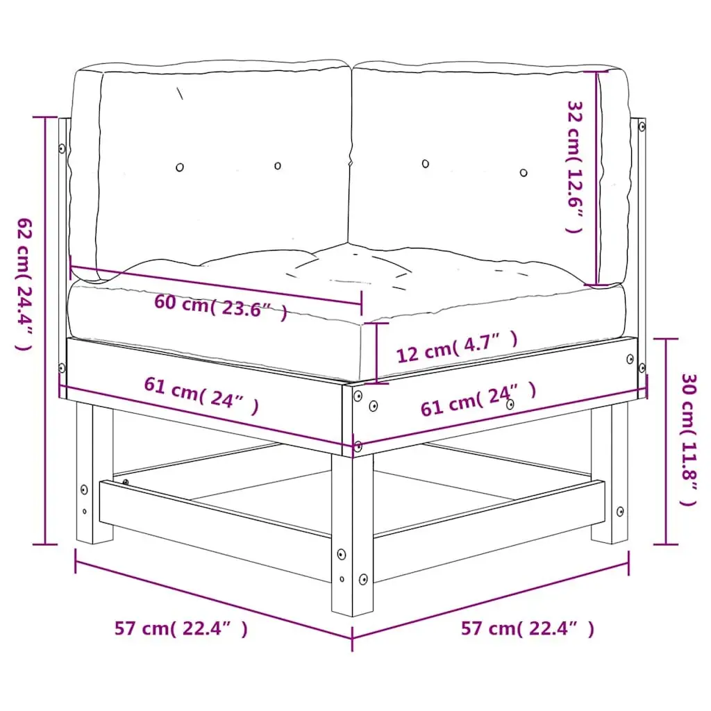 Corner Sofa Modular Sectional Black Outdoor Cushions