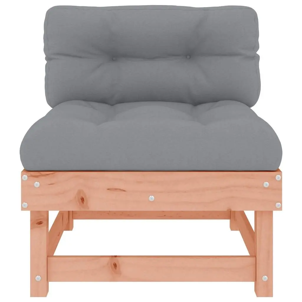 Outdoor Middle Sofa with Cushions Solid Wood Modular Garden Patio Seating