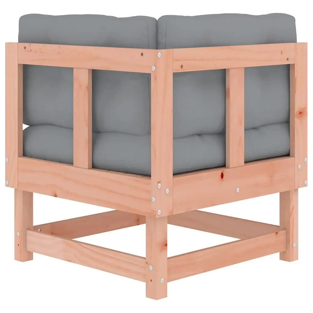 Outdoor Corner Sofas with Cushions 2 Pieces Solid Wood Garden Sectional Seating