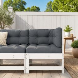 Friendly White Corner Sofa with Cushions for You