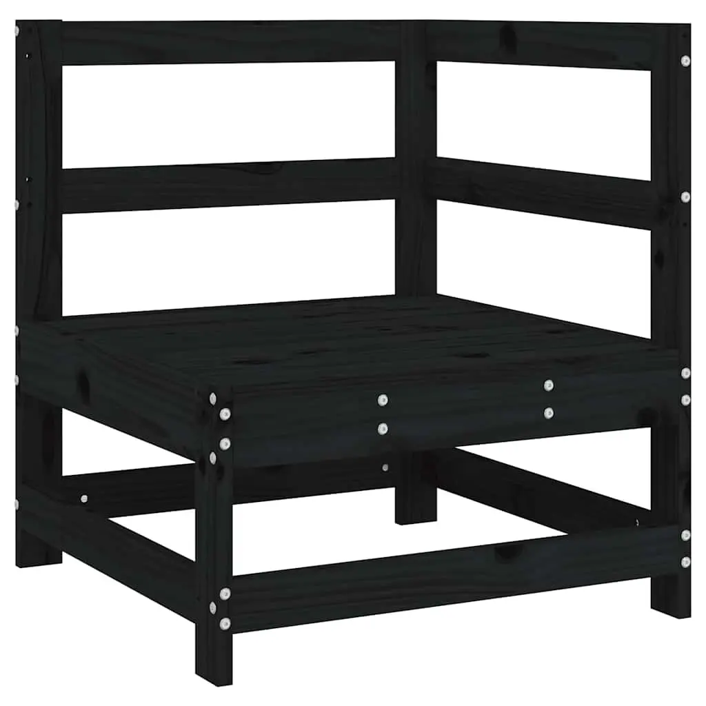 Black Corner Sofa with Cushions