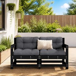 Your New Black Wooden Garden Chairs with Cushions Set