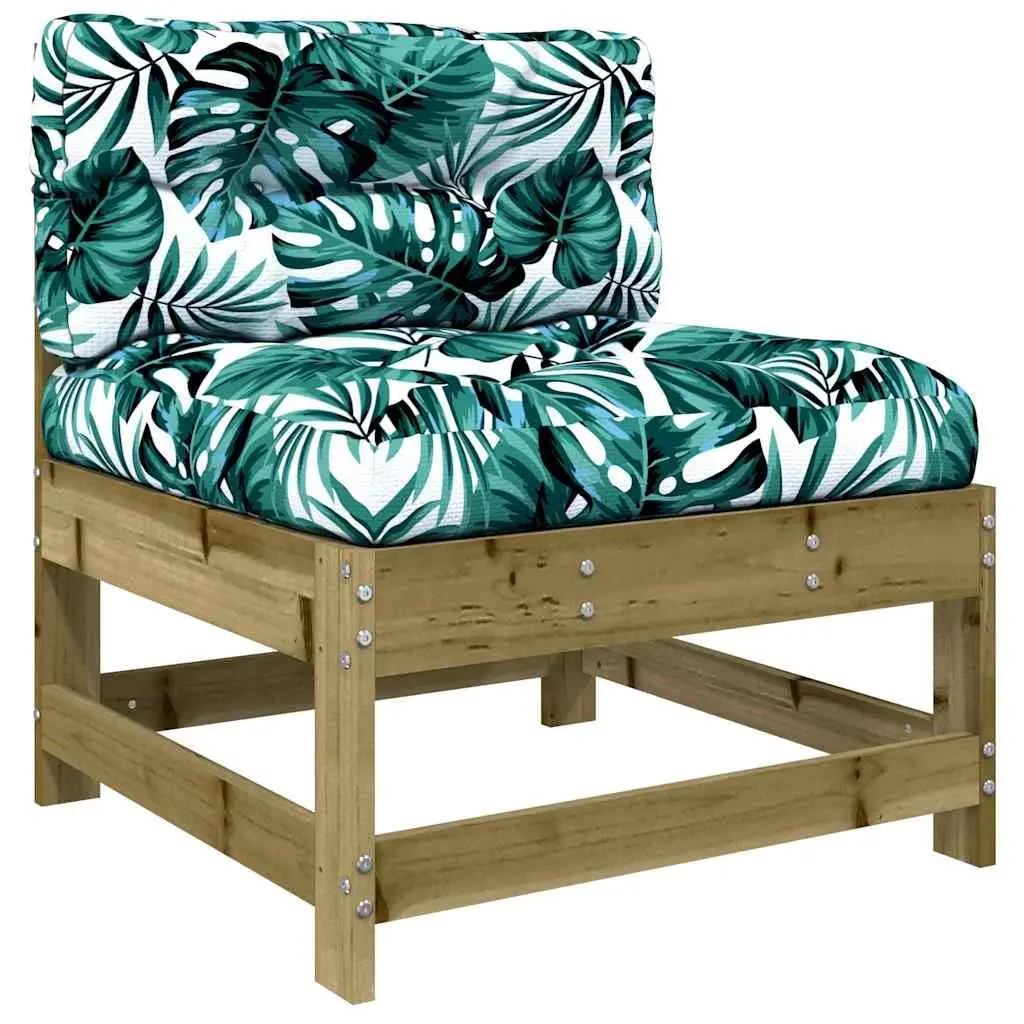 Garden Lounge Set 3 Piece Outdoor Sectional Sofa with Cushions Wood Patio