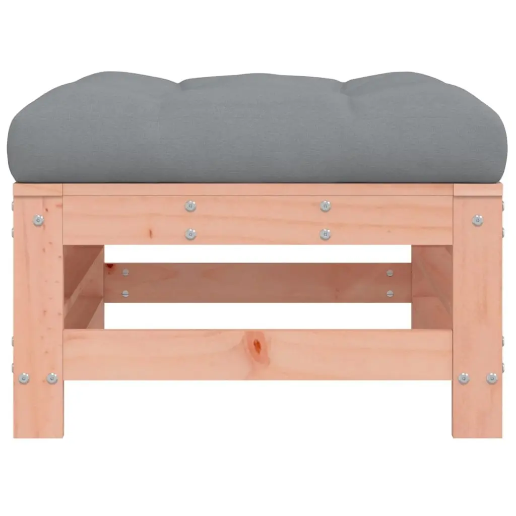 Garden Footstools with Cushions 2pcs Outdoor Seating Patio Furniture Brown