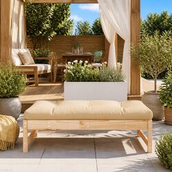 Charming Wooden Footstool for Outdoor Relaxation